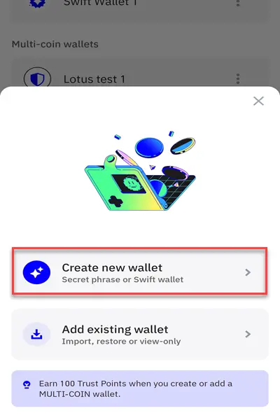 آموزش گام‌به‌گام ساخت کیف پول تراست ولت (Trust Wallet)