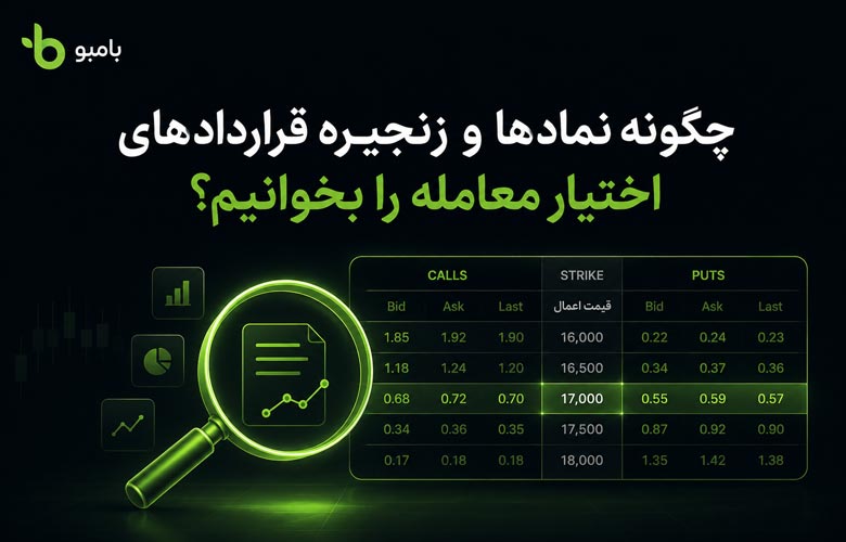 چگونه نمادها و زنجیره قراردادهای اختیار معامله را بخوانیم؟