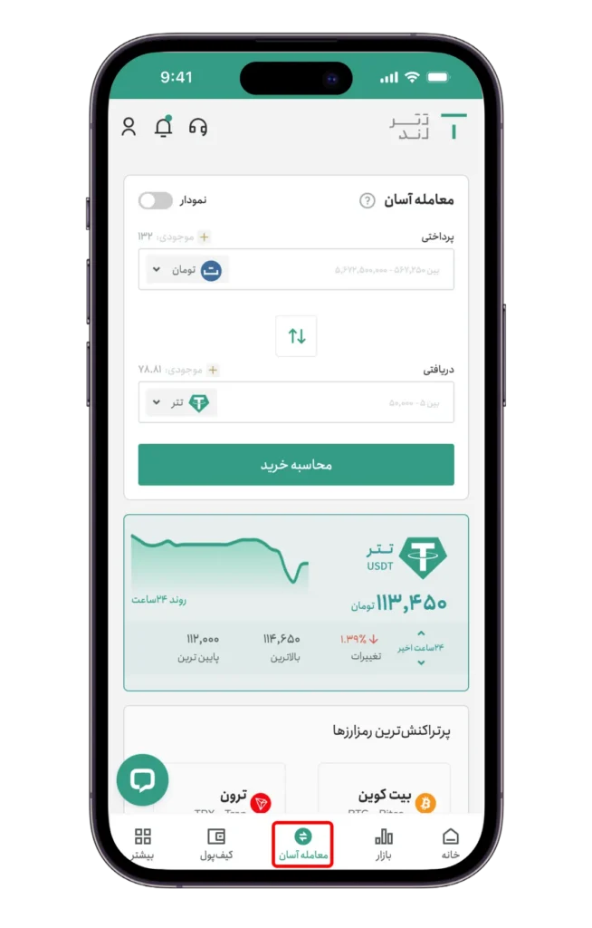 خرید تتر در تترلند